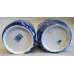 SPODE COPELAND BLUE & WHITE TWO TEMPLES II BROSELEY WILLOW PATTERN PAIR OF COFFEE CUPS & SAUCERS 